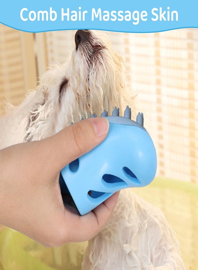 ZIBUYU® Pet Bathing Brush, Silicone Dog & Cat Brush, 2 In 1 Innovative Slipper Design Pet Bite Toy With Rotatable Handle & Massage Nubs for Grooming & Relaxation - Image 3